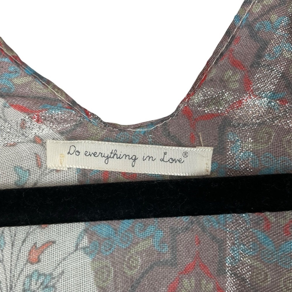 Do Everything in Love Patchwork Paisley Boho Kimo… - image 4